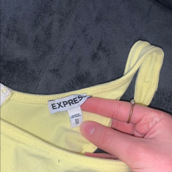 NEVER WORN! yellow tank top w/ zipper down back - Picture 4 of 5